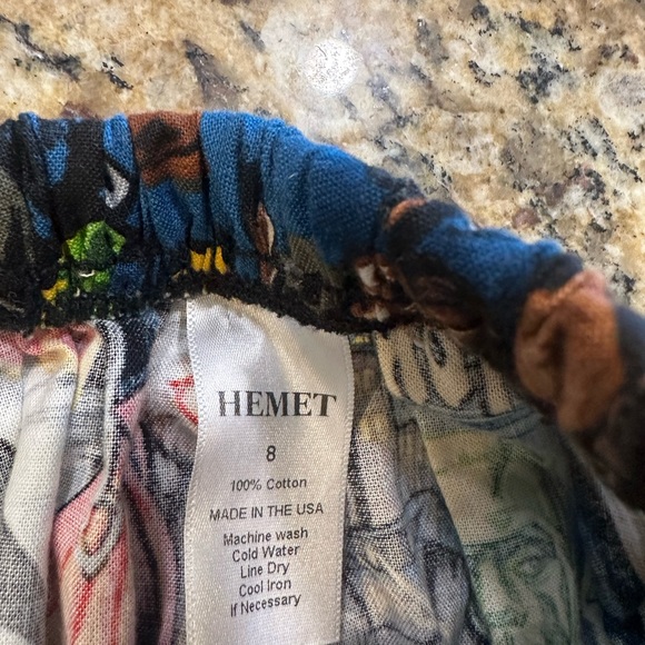 Hemet Girls Size 8 Retro Monster Print Halloween Skirt Elastic Waist A-Line - Picture 3 of 5